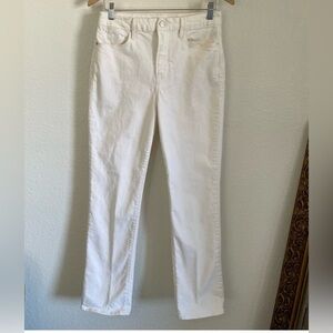 FRAME Denim White Au Natural Le Super High Straight Jeans Size 29 LHSTL470